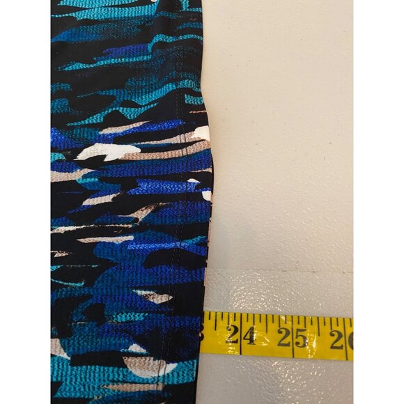 NWT Calvin Klein Top Short Sleeve Cold Shoulder Multicolor Large - Picture 7 of 10